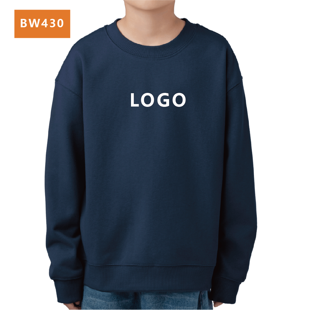 兒童 落肩版 圓領 大學T產品圖片